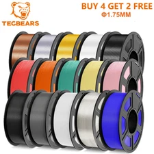 【BUY 6 PAY 4】TECBEARS PETG PLA Matte SILK PLA+ 3D Printer Filament 1KG ABS ASA