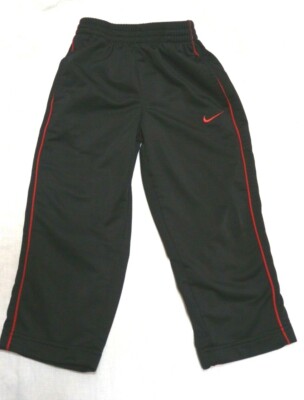 NIKE Toddler Boys Black Red Stripes Athletic Jogger Pants Size 2T