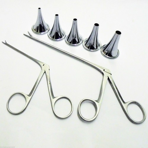 Juego de 5 piezas de espéculo de oído HARTMANN 2 instrumentos nasales quirúrgicos micro caimán - Imagen 4 de 4
