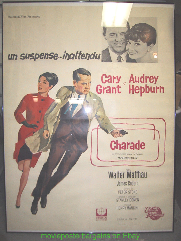 CHARADE MOVIE POSTER AUDREY HEPBURN CARY GRANT Italian 45x55 One