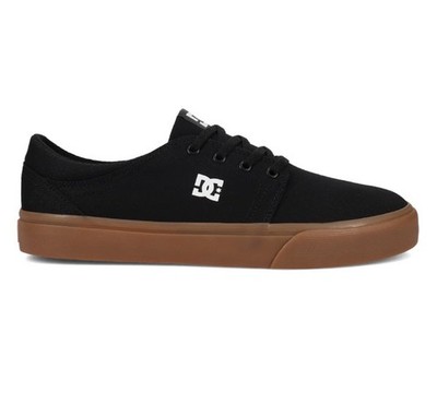 DC MEN'S TRASE CANVAS SHOES Size 11 Sneakers Black Skateboard  