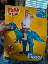 Costume Puff Me Up Gonfiabile Cavalca Un Rapace Adulto Taglia Unica Blu