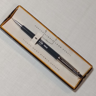 1958 PARKER Liquid Lead Pencil Ballpoint CNB Bank with Box Vintage Working VG+