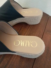 Blue Leather Clogs. Brand New Never Worn. Size 38. Made In Spain. No Box