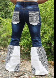 Unique African Dashiki jeans size 34