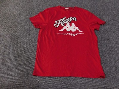 Kappa Shirt Mens Extra Large Red Graphic Omini Logo Racing Crewneck Short Sleeve