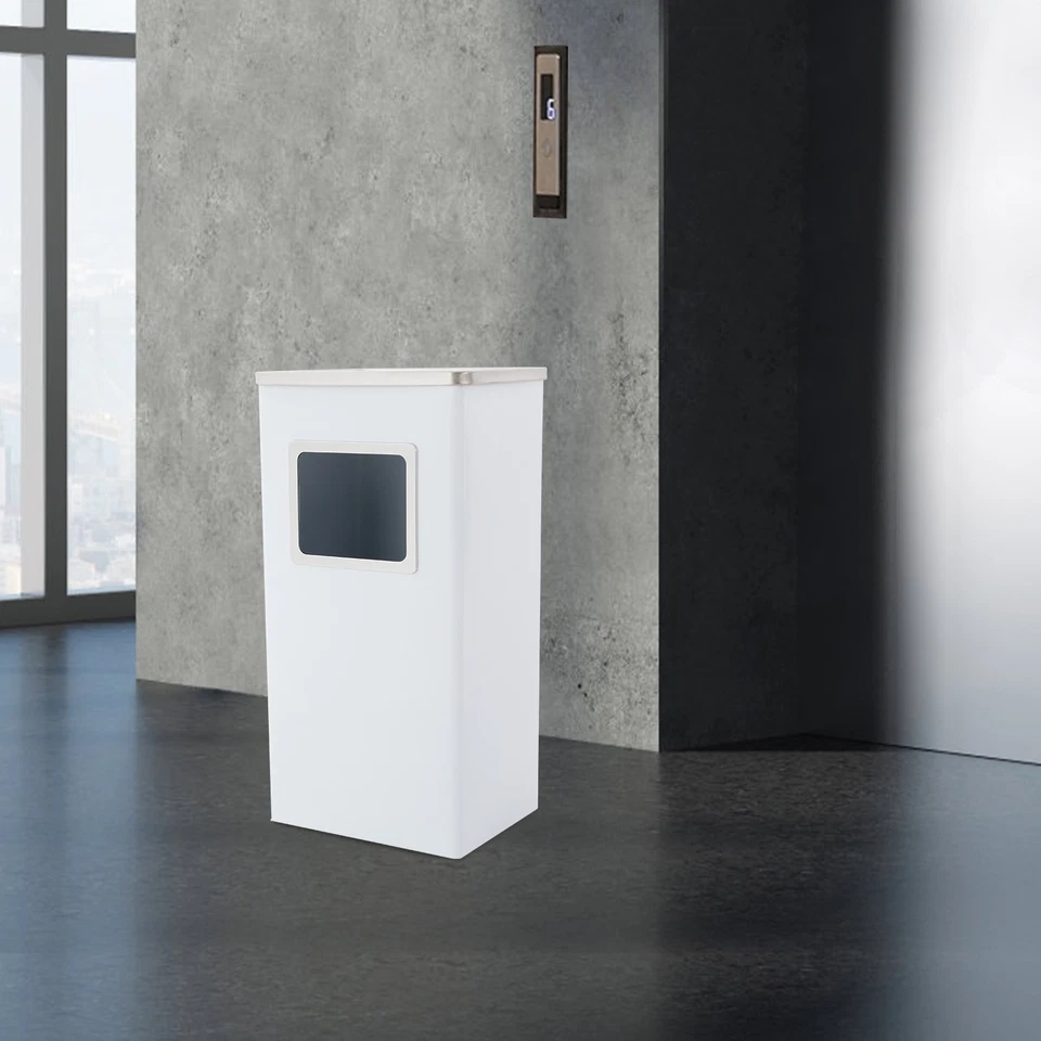 31cm x25cm x61cm Trash Can Garbage Can, Indoor&Outdoor Trash Can white - Image 4 of 4