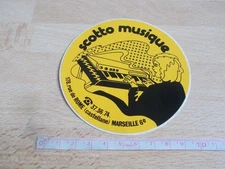 Vintage SCOTTO MUSIQUE MUSIC STORE STICKER - MARSEILLE