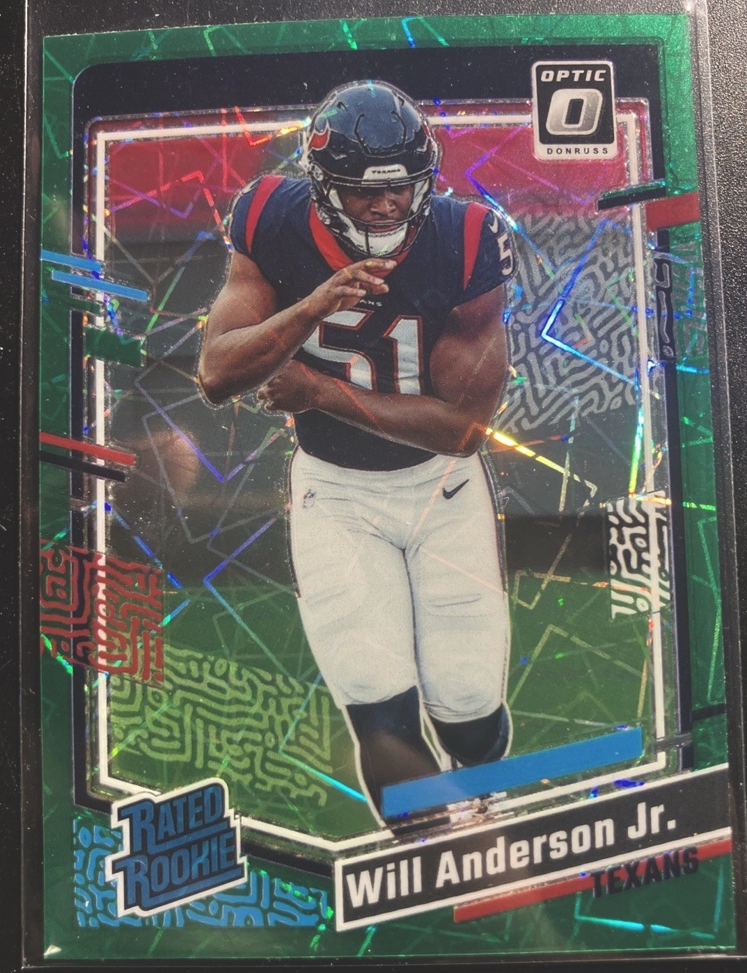 2023 Panini Donruss Optic - Rated Rookie Will Anderson #246 Green Velocity Prizm