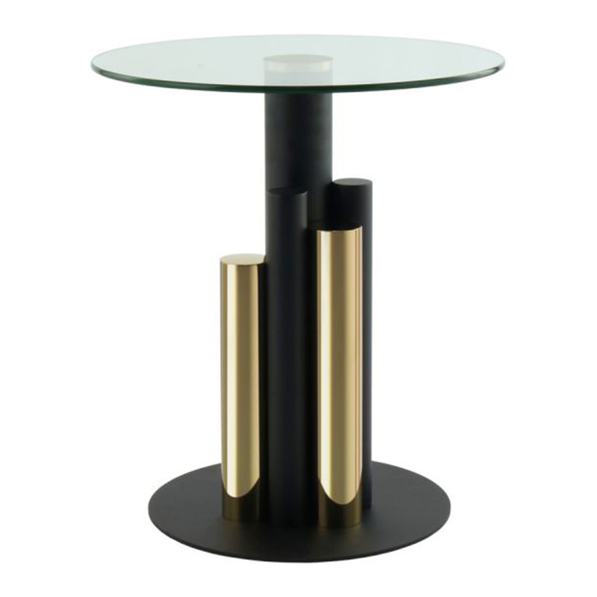 Table d'appoint Paula or 50cm idéale près d'un canapé de lecture