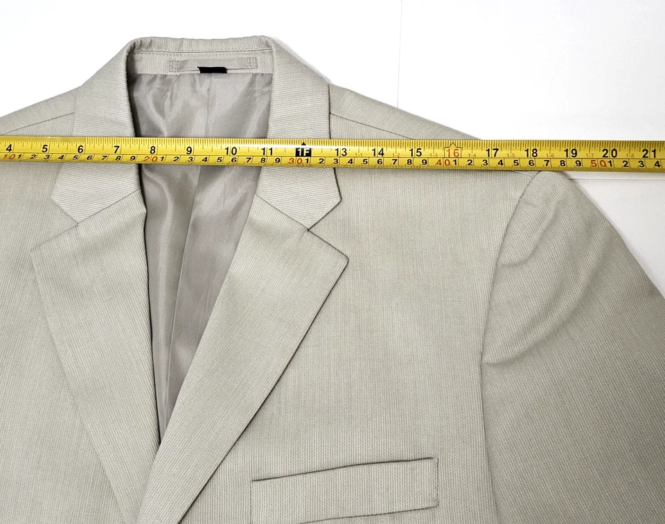 Traje de Hombre Alfani Crema Sólida Chaqueta de 3 Botones M Pantalones 32W x30L Foto 3 de 4