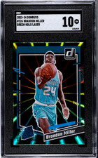 2023-24 DONRUSS GREEN HOLO LASER BRANDON MILLER #226 SGC 10 GEM MINT RATED RC