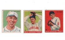 1933 Lot Of 3 Goudey Gum Cards. Guy Bush, Willis Hudlin, Bill Hallahan