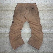 Vintage 90s Dickies Carpenter Pants 34x32 Baggy Fit Camel Tan Canvas Dungarees