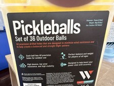 36x New Nib Pickleballs Outdoor Pack Of By Wildside Bright Yellow Court Pickle
