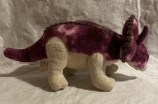 Dinosaurs 12" Aurora Plush Triceratops Purple Tan