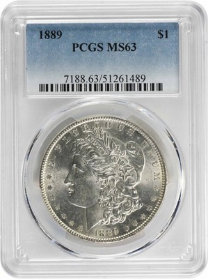 1889 Morgan Silver Dollar MS63 PCGS