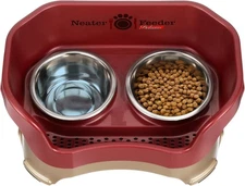 Neater Feeder Raised Dog Food Bowl & Water Bowl set No spill, sz. Med & Small