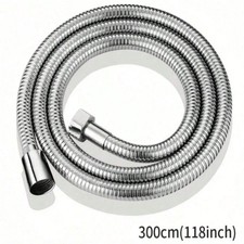 Image of Premium Flexible Stainless Steel Shower Hose Chrome Bathroom Bath Pipe 1.5m - 3m