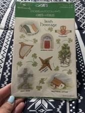 Vintage Hallmark Stickers IRISH HERITAGE - Shamrocks - St Patricks Day