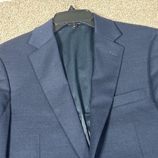 Jos. A. Bank Traveler Travel Tech Mens 39R Slim Fit Navy Blue Wool Blazer Jacket