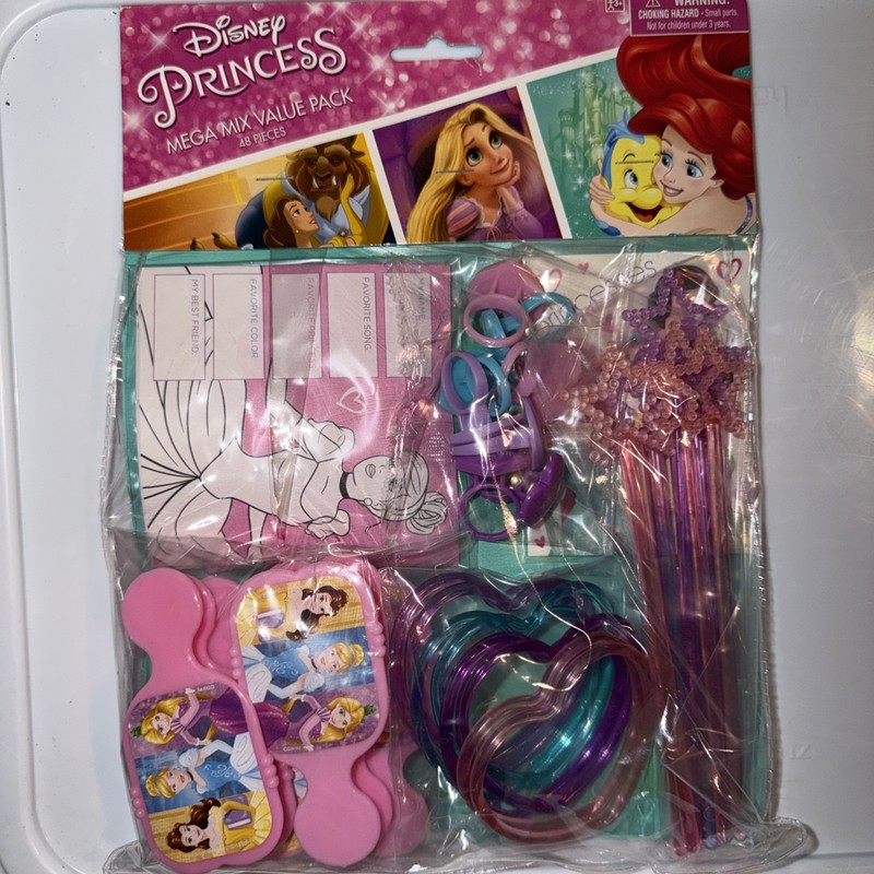 Disney Princess Mega Mix Value Pack 48 Pieces Birthday Party Favor