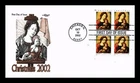 US COVER CHRISTMAS MADONNA AND CHILD BY JAN GOSSAERT FDC BLOCK OF 4 ARTMASTER