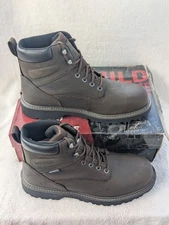 Size 11EW Men's Wolverine Floorhand WP 6in Dark Brown Lace Up Work Boots W10633