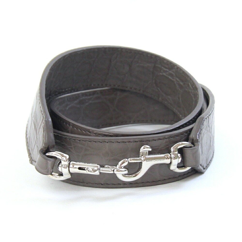 Tracolla Saint Laurent pelle grigio scuro usata borsa a tracolla 