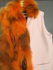 MSGM Milano, Coat, Gilet, Nuovo con Pelliccia Vera, Taglia 38 EU (42 IT)