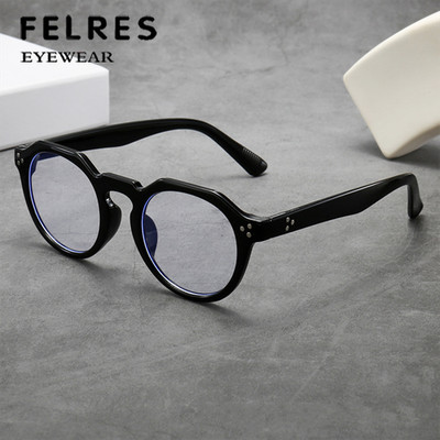 Polygon Presbyopic Glasses Men Women Blue Light Blocking Spring Hinge Readers