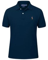 Mens Small Pony Logo Polo Shirt Short Sleeve Soft Finish Custom Slim Fit Top