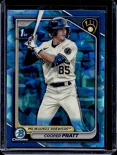 2024 Bowman Sapphire Cooper Pratt Chrome 1st Prospect #BCP-137 Brewers