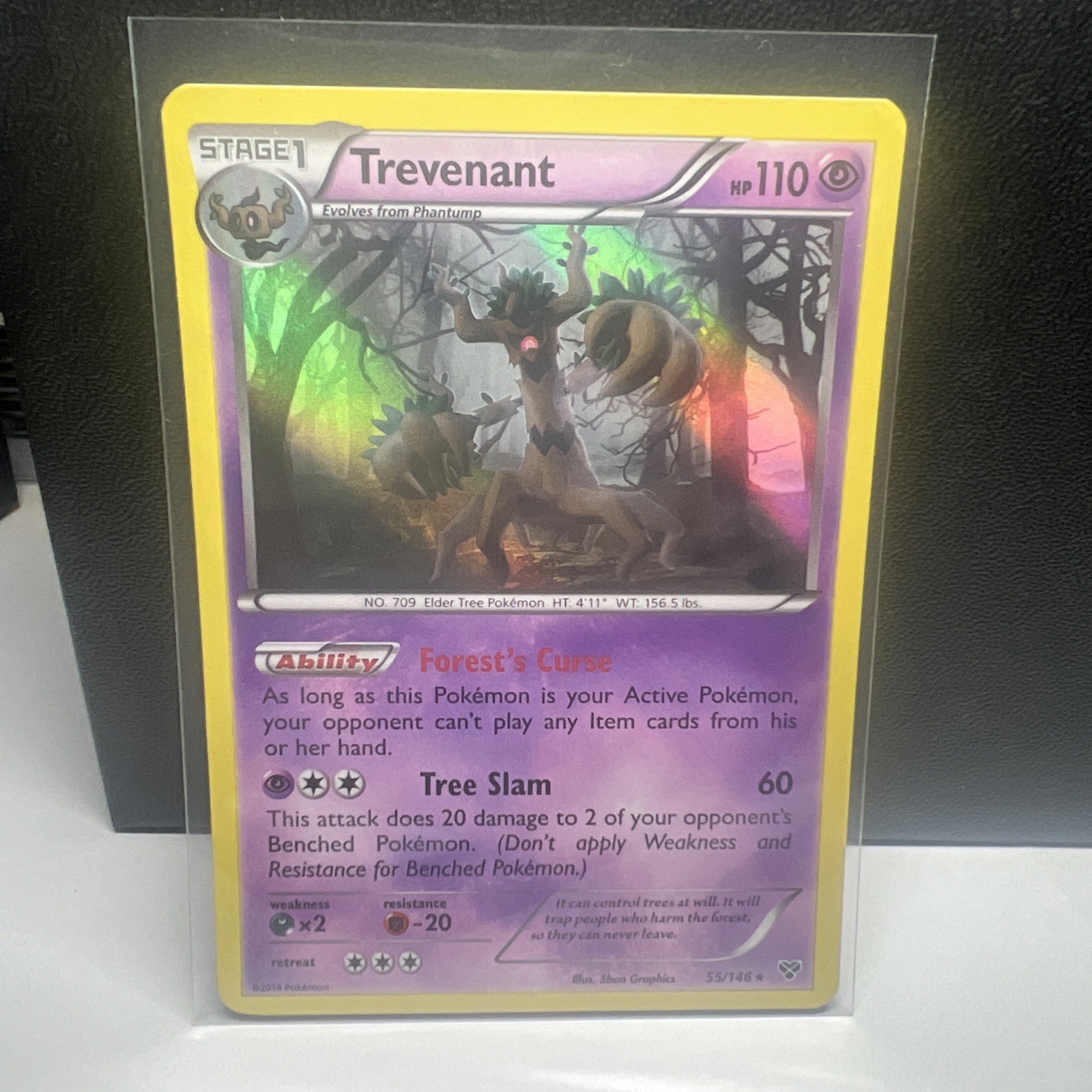 Trevenant - 55/146 - Pokemon XY Base Set Holo Rare Card LP
