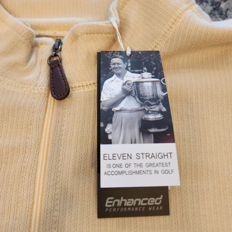 Suéter Pullover Byron Nelson Golf Para Hombre Tostado/Azul Marino Rendimiento 1/4 Cremallera Talla XL Foto 4 de 4