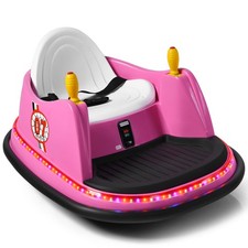 6V Kids Ride On Bumper Car Vehicle 360 Spin Race Toy w/ Remote Control Pink