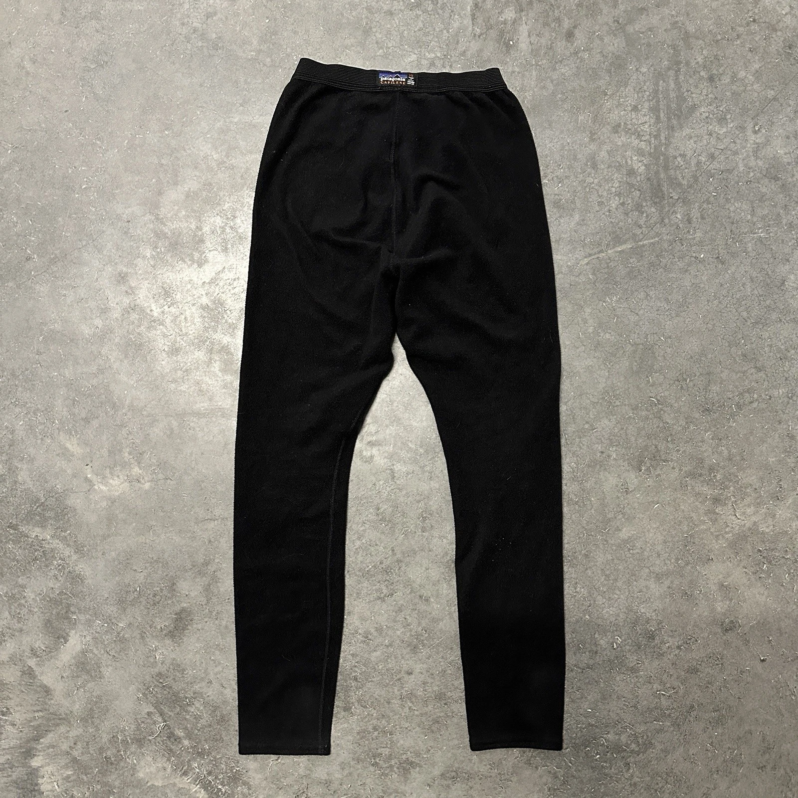 Patagonia Capilene Base Layer Pants Black Made in USA Sz XS