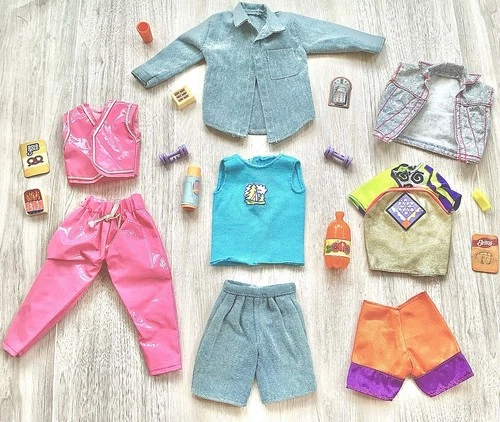 Barbie Ken & Others Boy Doll Clothes & Accessories Lot Assorted Vintage 1980s