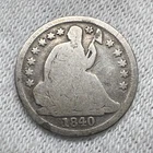 1840-O Seated Liberty Half Dime New Orleans H10C Silver US Coin 5c - KEY DATE!