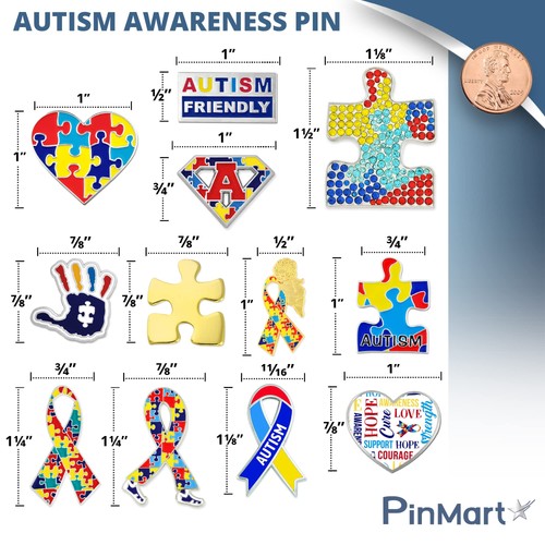 Autism Awareness Pin - Nickel Plated Enamel Lapel Pin - Inspiring ...