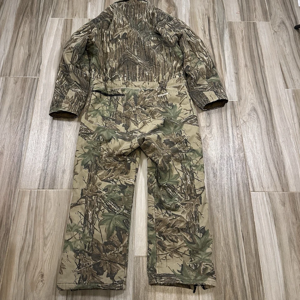 VTG Walls Blizzard Pruf Insulated Coveralls Realtree Camo Mens Medium Short USA - Image 2 of 4