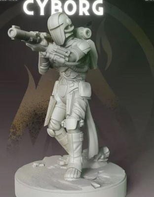 Star Wars Legion Miniatures - Mandalorian Cyborg - 3d Resin Printed Miniatur