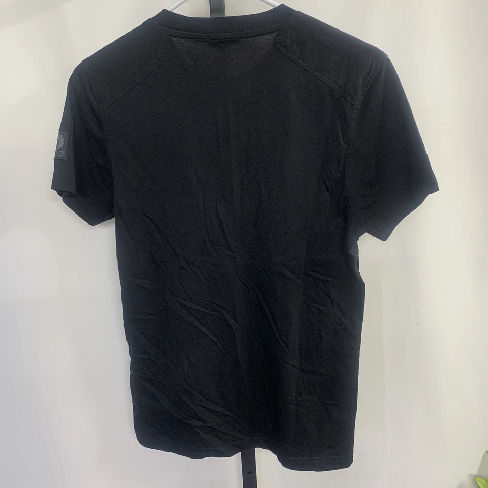 Camiseta Belstaff Masculina Tamanho S Slim Fit Preta Gola Redonda 100% Algodão - Perfeita! - Imagem 3 de 4