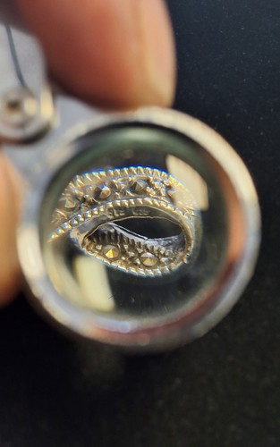 Lapislazuli runder Sterling Silber Wende Anhänger gemarkt 925 - Bild 4 von 7