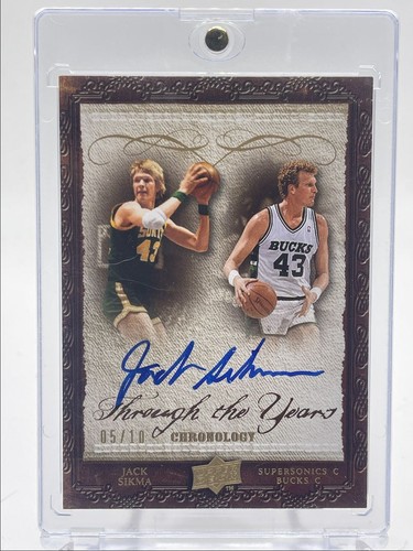 JACK SIKMA 2007-08 UPPER DECK CHRONOLOGY THROUGH YEARS GOLD AUTO /10 Q5202