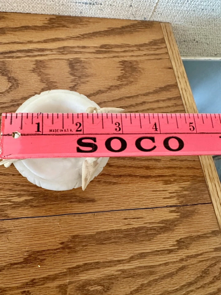 Vtg Italian Bird Bath Alabaster Marble Hand Carved Three Removable Doves 2”x3.5” - Image 3 of 4