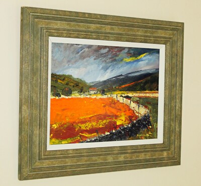 RICHARD CLARE (geb.1964) Acrylgemälde bunte Yorkshire Dales Landschaft