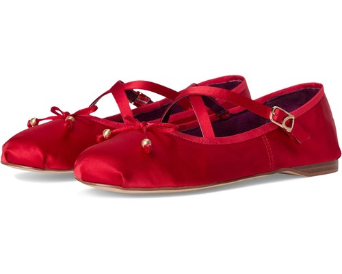 Circus NY by Sam Edelman Zuri Crisscross Red Satin Ballet Flats 2744 Size 7.5 - Picture 2 of 6