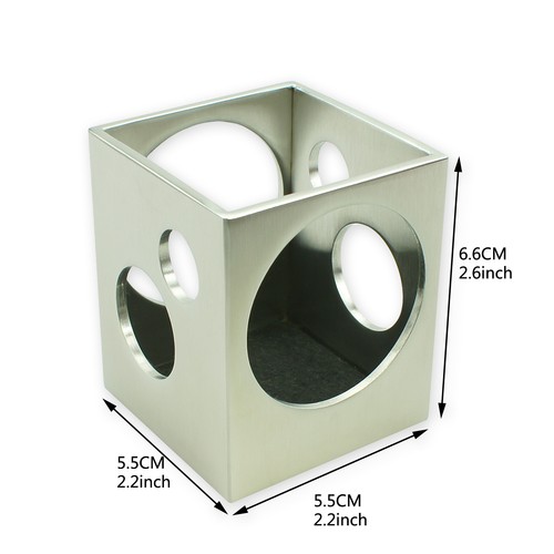 ArtsOnDesk Modern Art Tea Light Holder St213 Stainless Steel Satin Finish - Picture 7 of 12