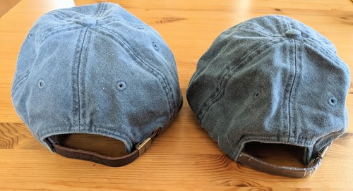 Rangeley Lakes Snowmobile Club Maine Hats Caps PAIR Outdoors Moose Cotton Denim - Picture 11 of 13
